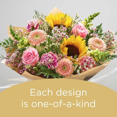 Large Hand Tied Bouquet made with Seasonal Flowers