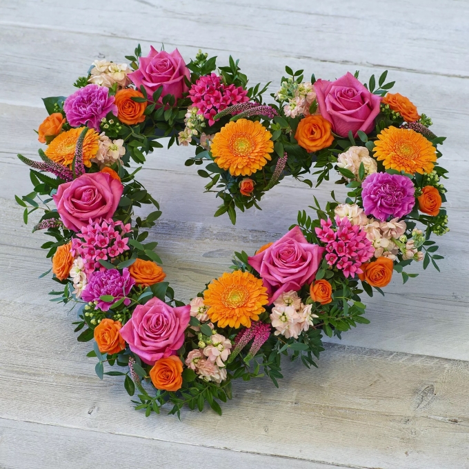Bold Brights Funeral Heart