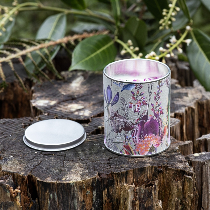 Irish Botanical Tin Candle