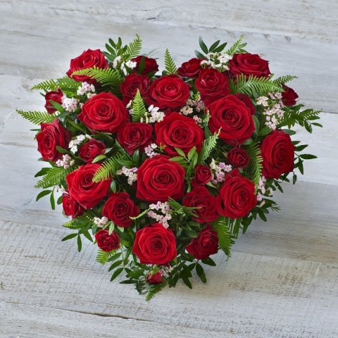 Funeral Rose Heart