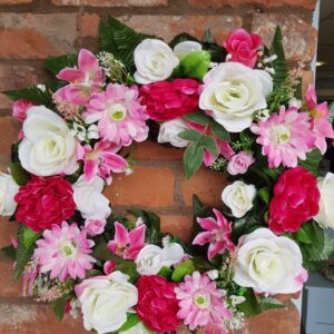 Pink Funeral Wreath