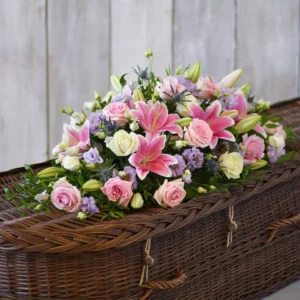 rose and lily casket